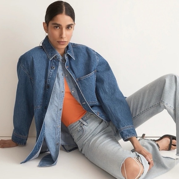 Madewell Jackets & Blazers - MADEWELL Denim Shirt-Jacket in Taitley Wash L
